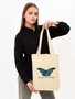 Zoozie Bags 1094 Bolso de Mano de Algodón Color Crema 35x40x8 cm